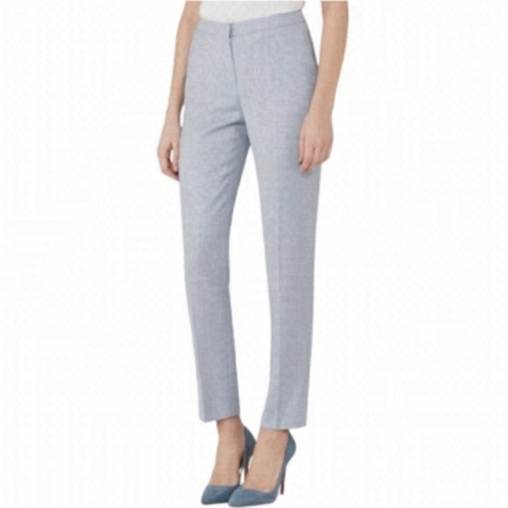 REISS Wool Blend Grey Trouser Pants Size 6